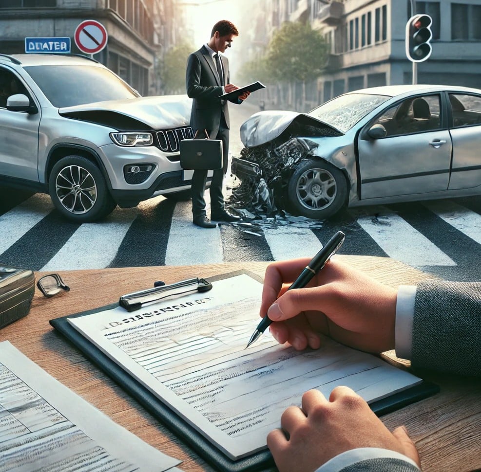 Reclamar indemnización por accidente de tráfico.